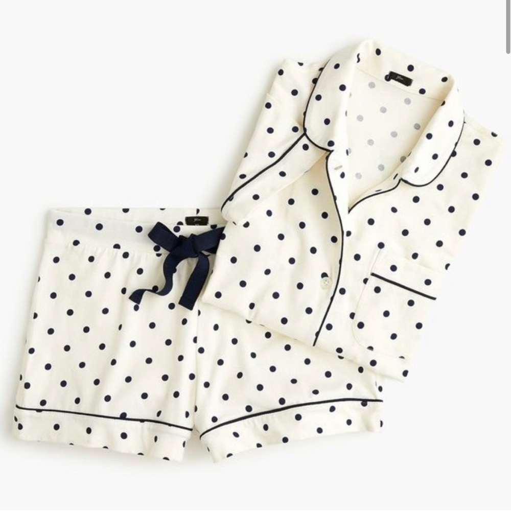 J.Crew cotton polka dot pajamas, worn 3x
